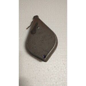 Vintage Irwin Auger Bit Company Plumb Bob Strait Line Chalk Line Reel Red Powder